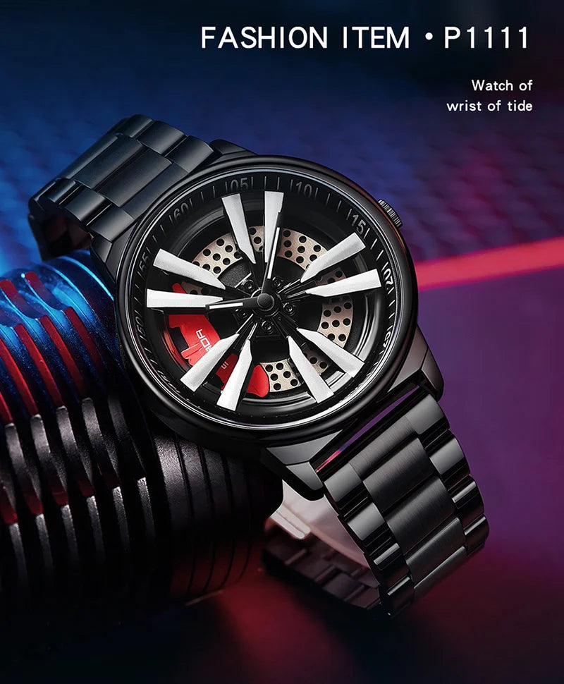 Rotating Car Wheel Watch with Leather Strap for Men - Premium Watches from Dressmycell.com - Just $43! Shop now at Dressmycell.com Rotating Car Wheel Watch with Leather Strap for Men - Premium Watches from Dressmycell.com - Just $43! Shop now at Dressmycell.com